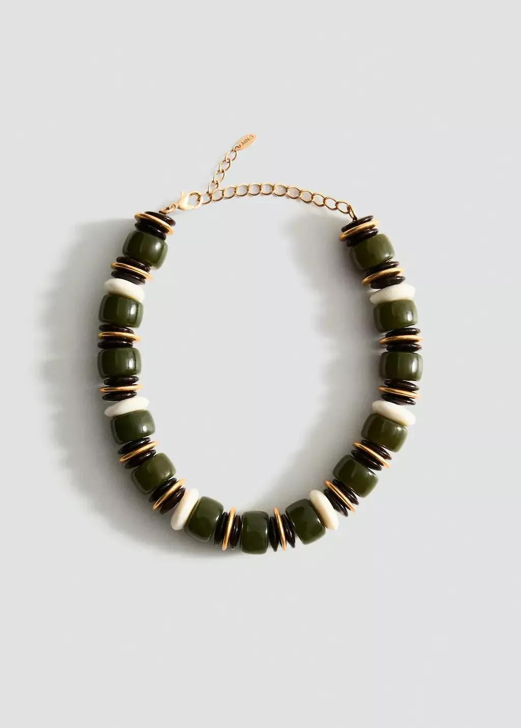 GREEN Combined ball necklace, Green, large image number 3