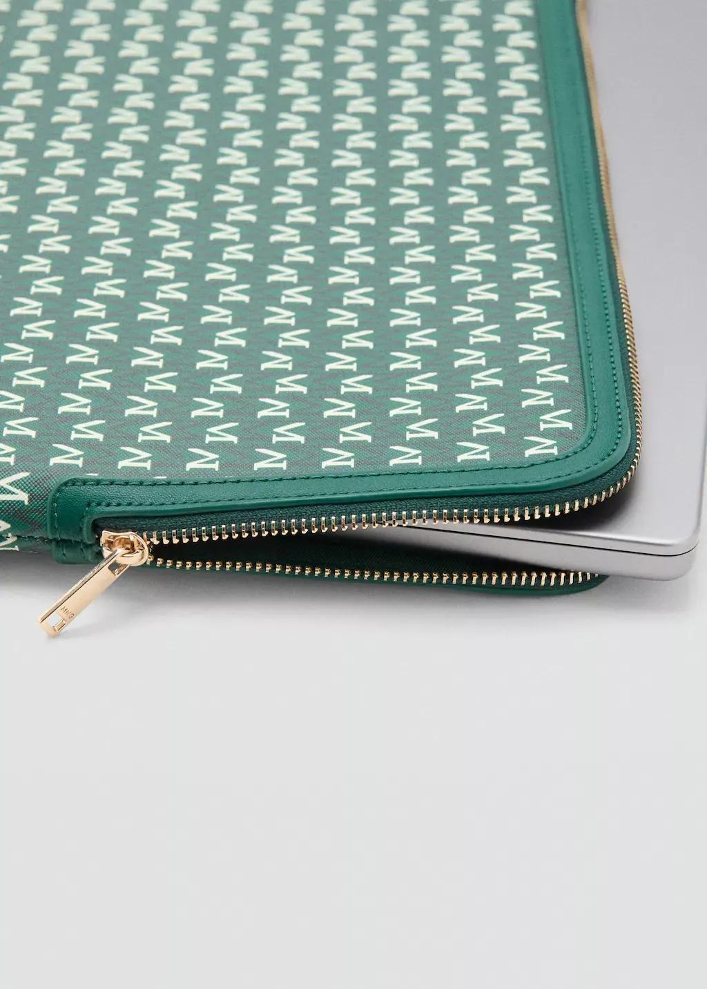Green Laptop Case With Printed Logo, Green, large image number 1