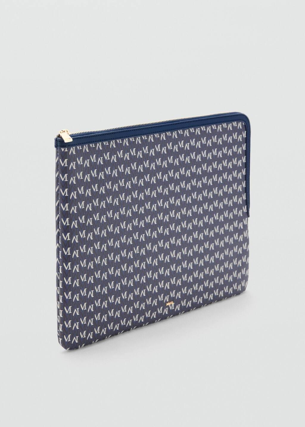 Navy Laptop Case With Printed Logo, Navy, medium