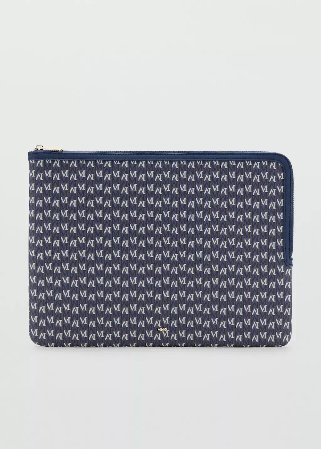 Navy Laptop Case With Printed Logo, Navy, large image number 3