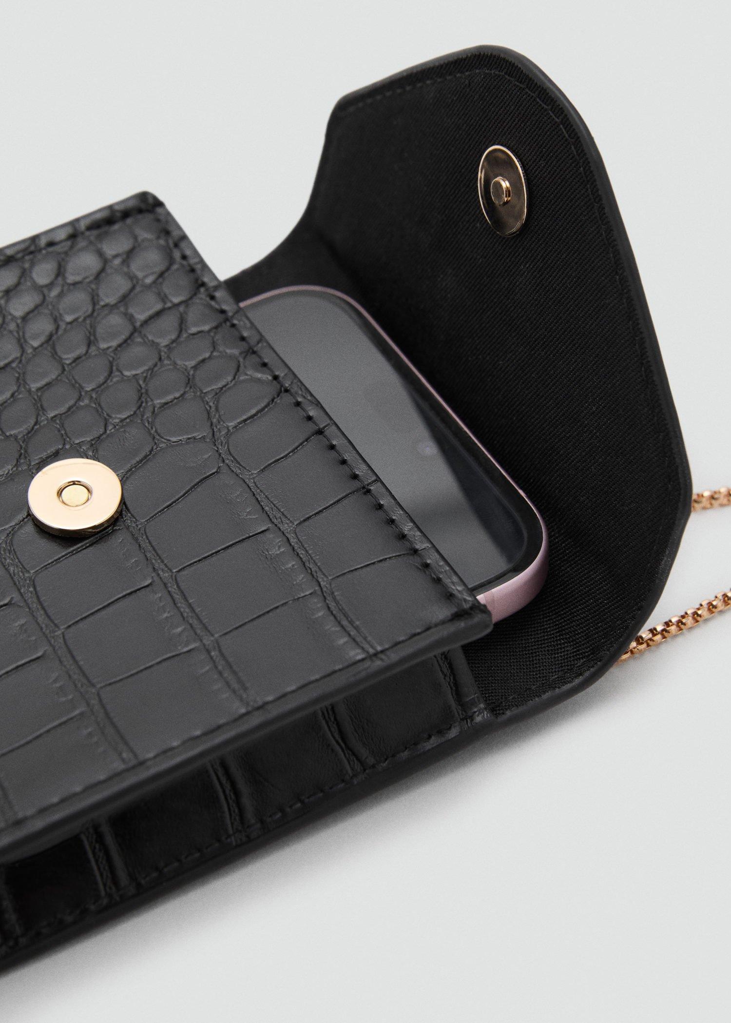 Black Crocodile Mobile Case, Black, large image number 2