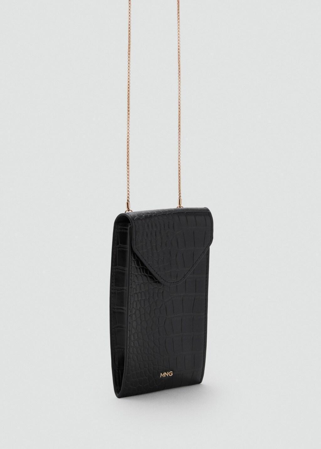 Black Crocodile Mobile Case, Black, medium