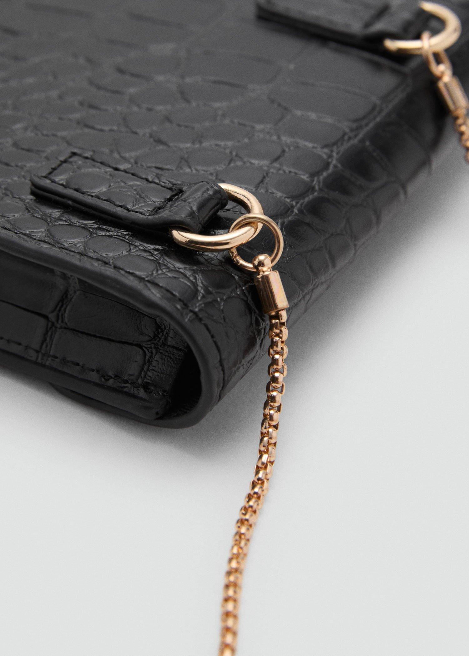 Black Crocodile Mobile Case, Black, large image number 4