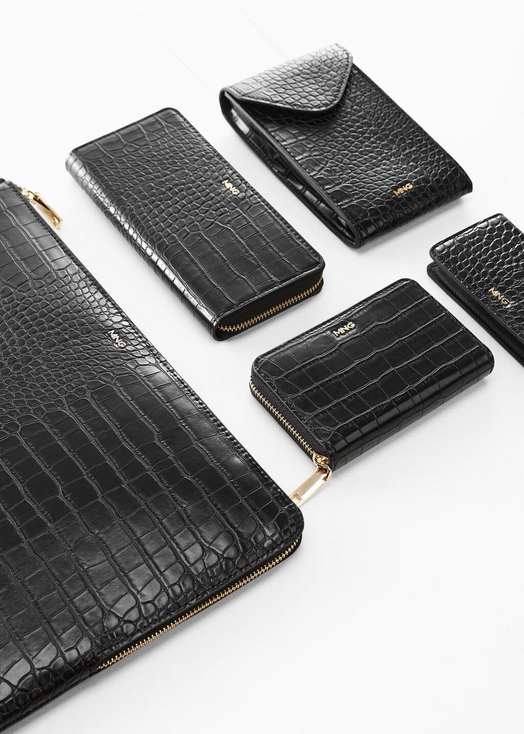 Black Crocodile Mobile Case, Black, large image number 8