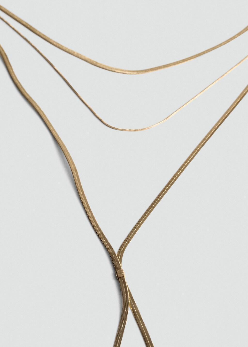 GOLD Long triple necklace, 0201_OR, large image number 4