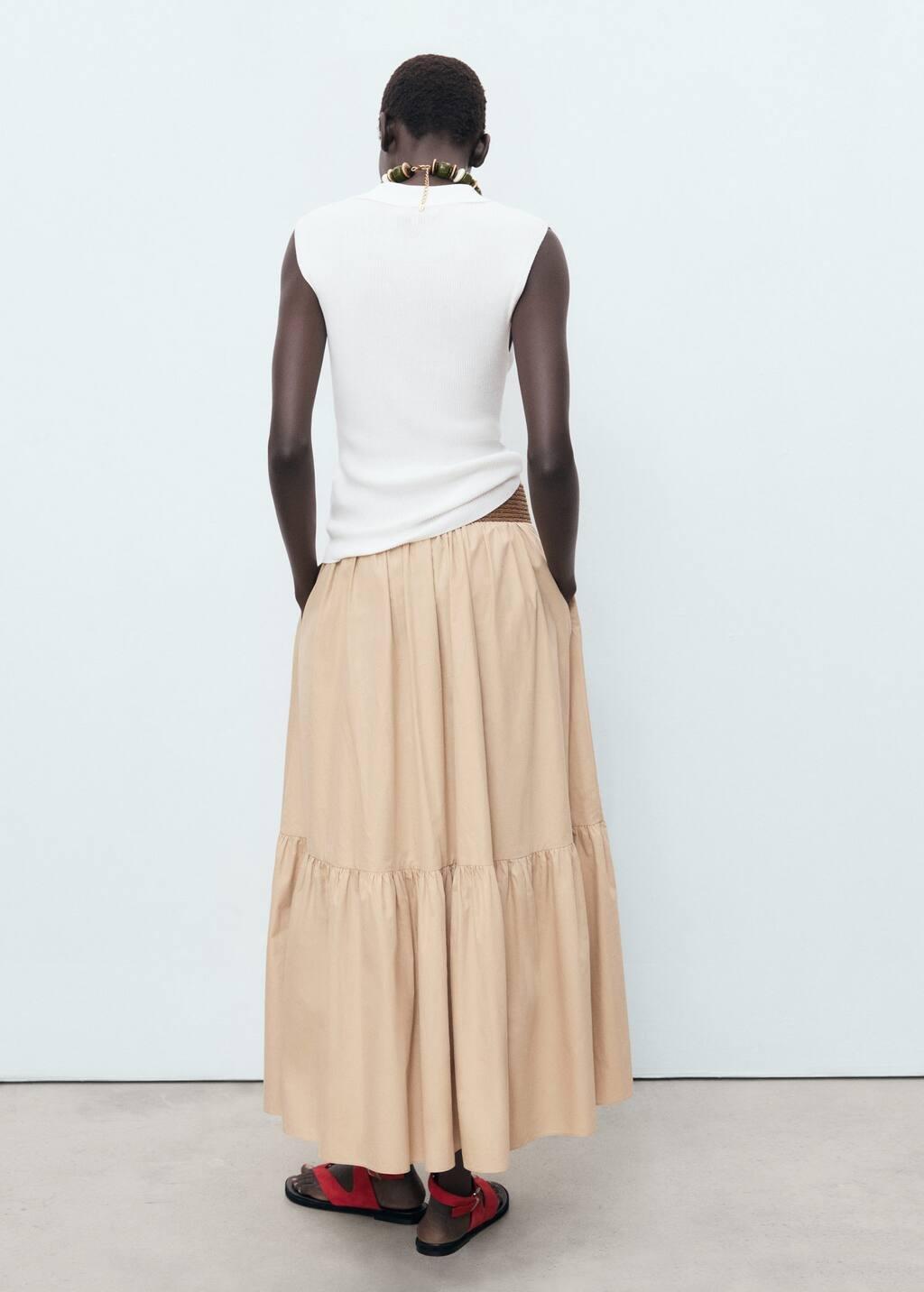 White Polo-Neck Knitted Top, White, large image number 3