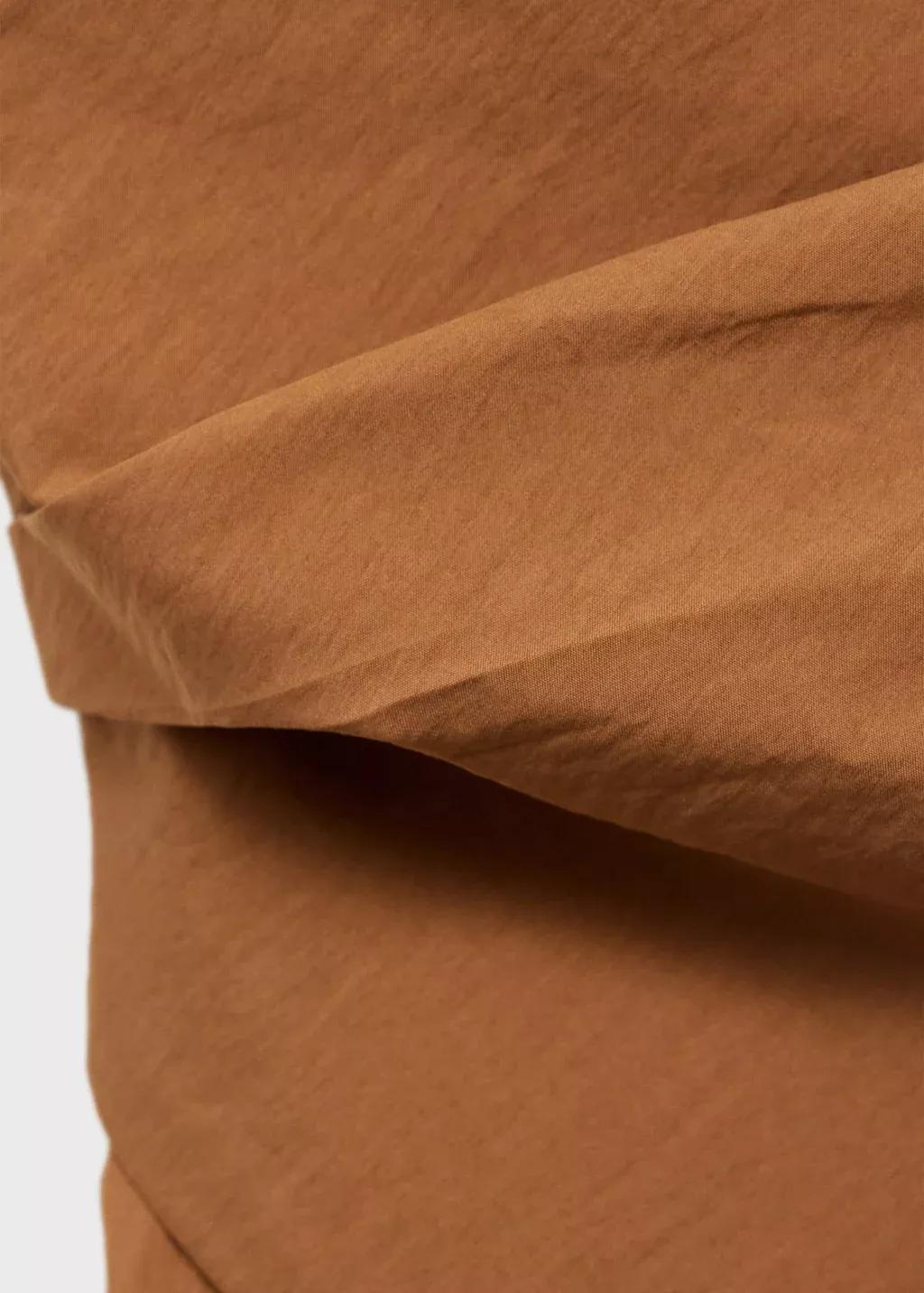 Brown Asymmetrical Strapless Top, , large image number 1
