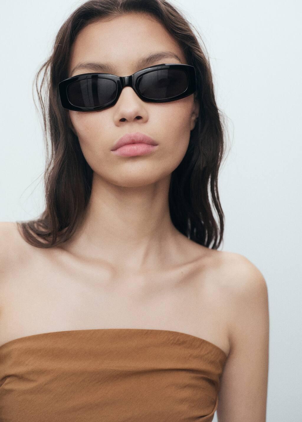 Brown Asymmetrical Strapless Top, Brown, large image number 2