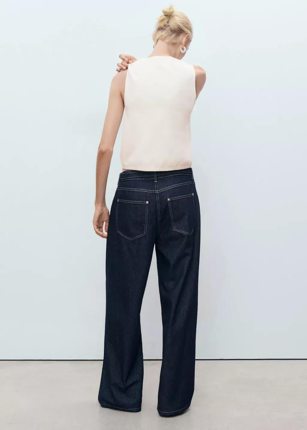 WHITE Fine-knit waistcoat with buttons, White, large image number 5