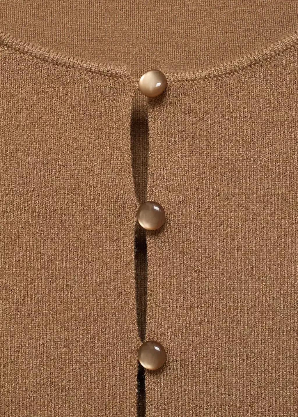 BROWN Fine-knit waistcoat with buttons, , large image number 1