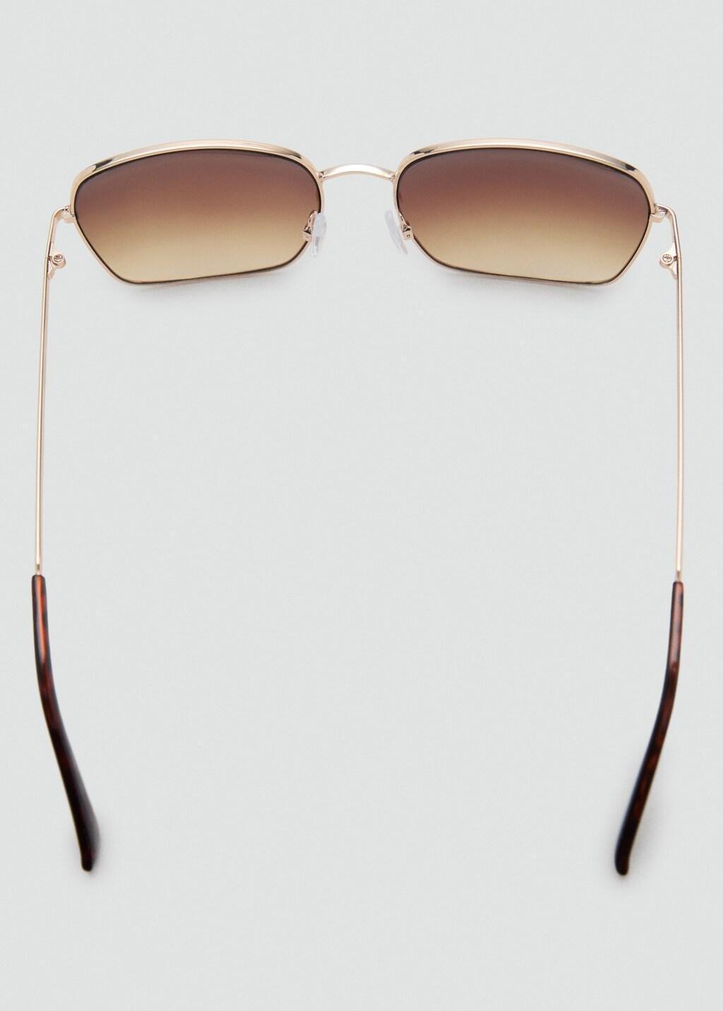 Gold Square Metallic Frame Sunglasses, 0201_OR, large image number 7
