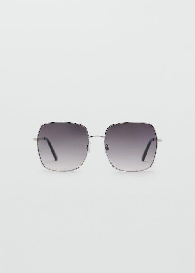 Silver Square Metallic Frame Sunglasses, 0201_PL, large image number 0