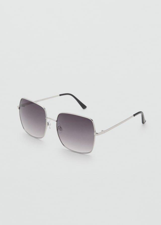 Silver Square Metallic Frame Sunglasses, 0201_PL, large image number 1