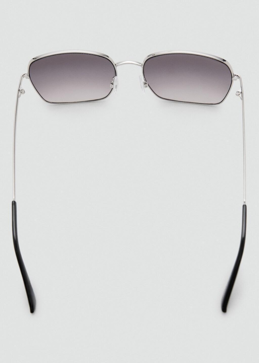 Silver Square Metallic Frame Sunglasses, 0201_PL, large image number 6