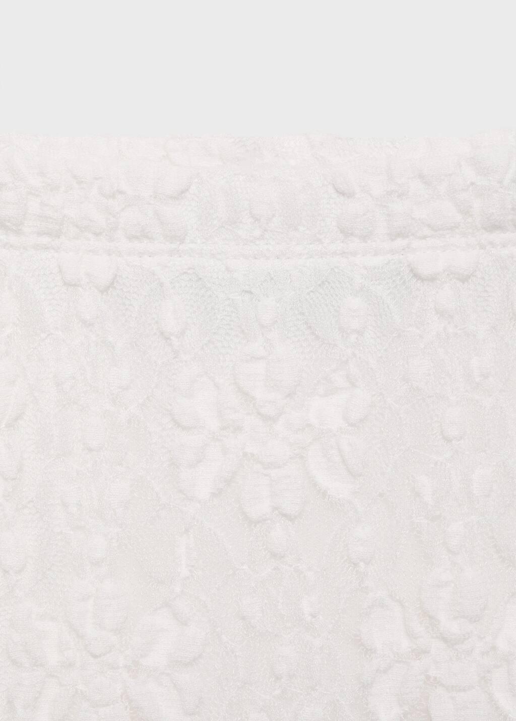 White Lace Midi Skirt, White, large image number 4