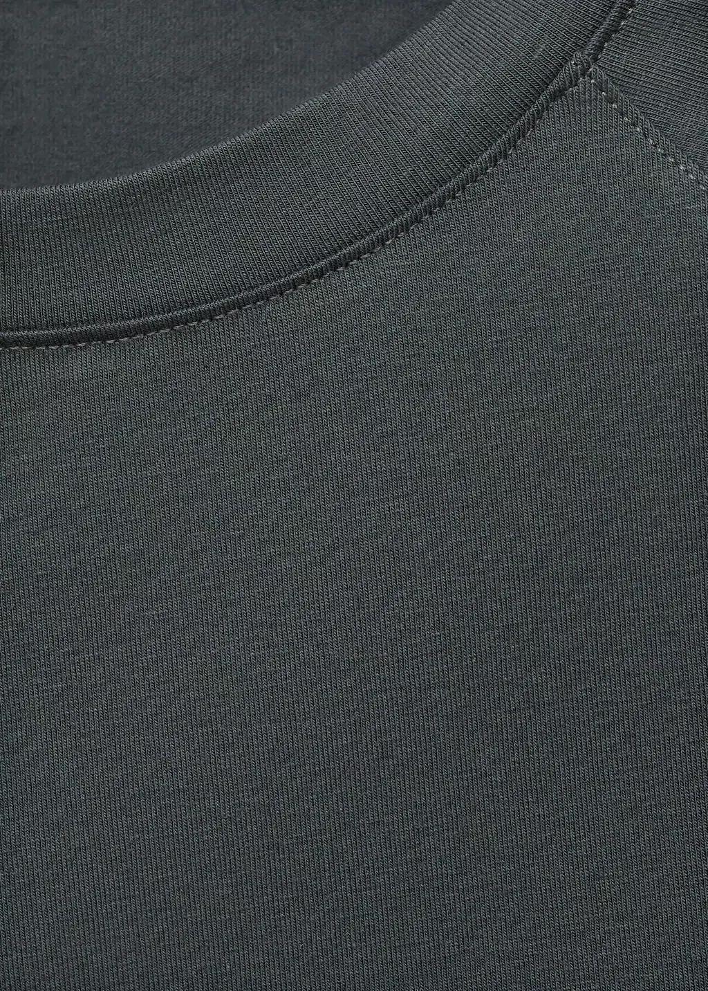 Grey Cotton T-Shirt With Studs, , large image number 3