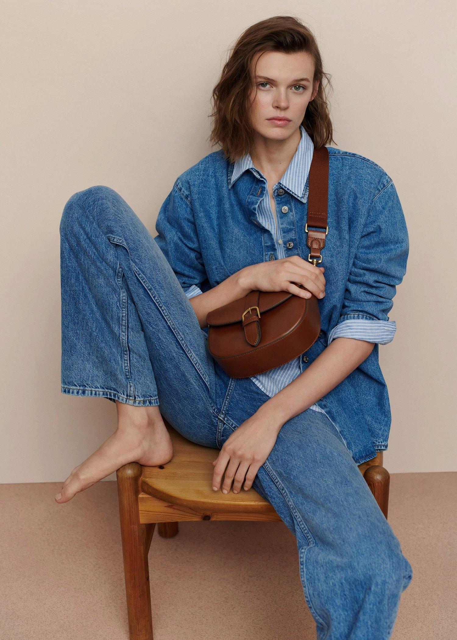 Medium Brown Buckled Flap Bag, Women, , large image number 0