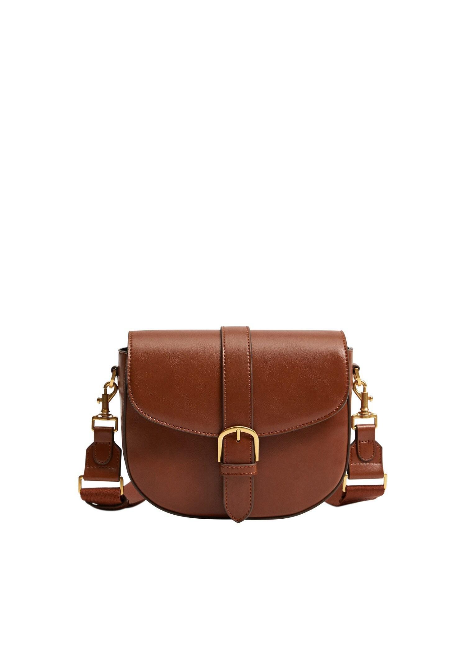 Medium Brown Buckled Flap Bag, Women, , large image number 1