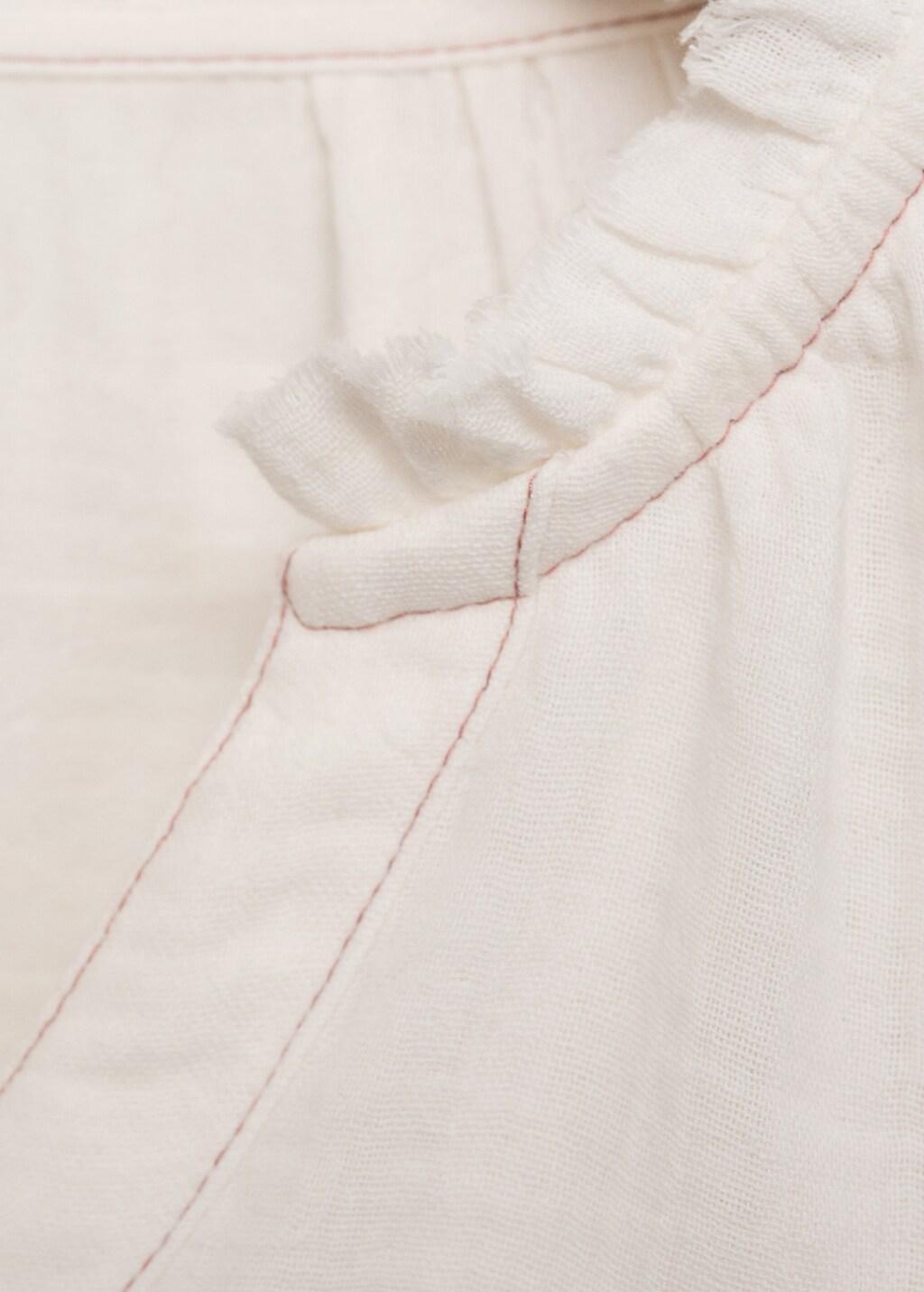 Beige Puff Sleeve Shirt, Kids Girls, , large image number 0