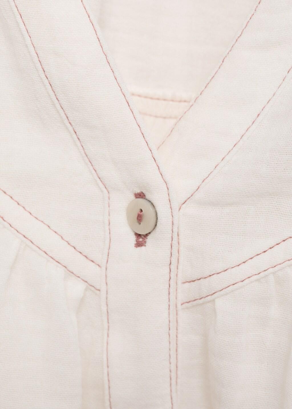 Beige Puff Sleeve Shirt, Kids Girls, , large image number 2