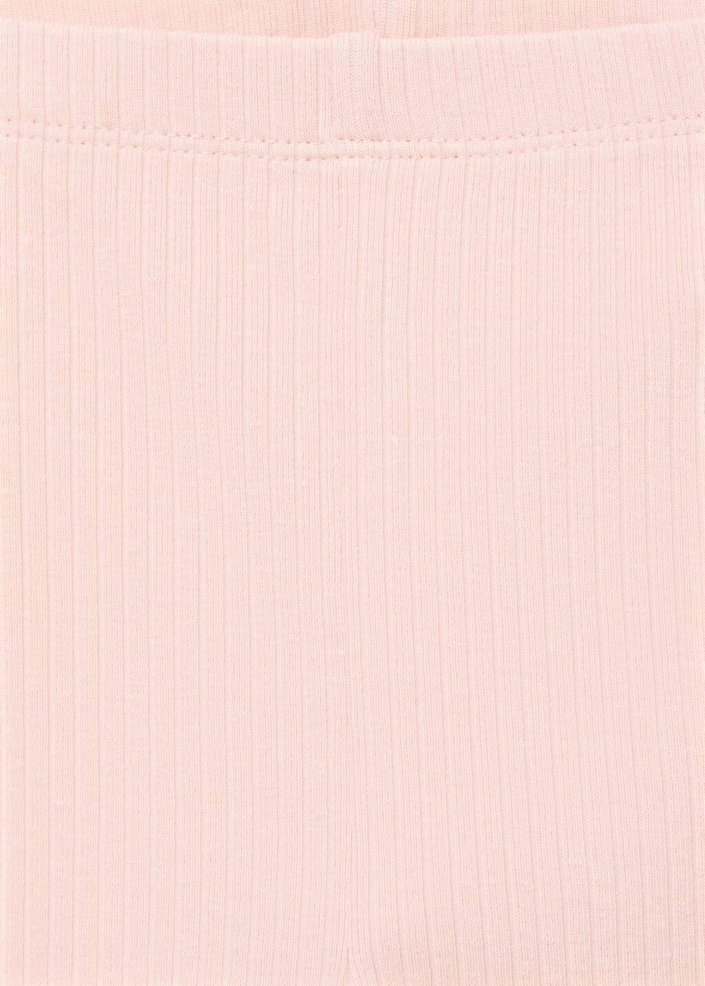 Pink Cotton Ribbed Leggings, Pink, large image number 5