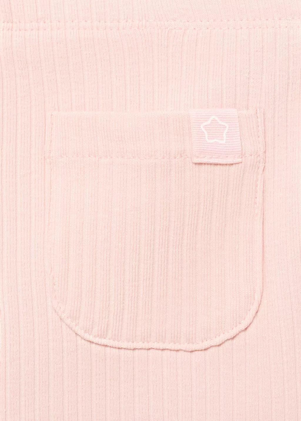 Pink Cotton Ribbed Leggings, Pink, large image number 6