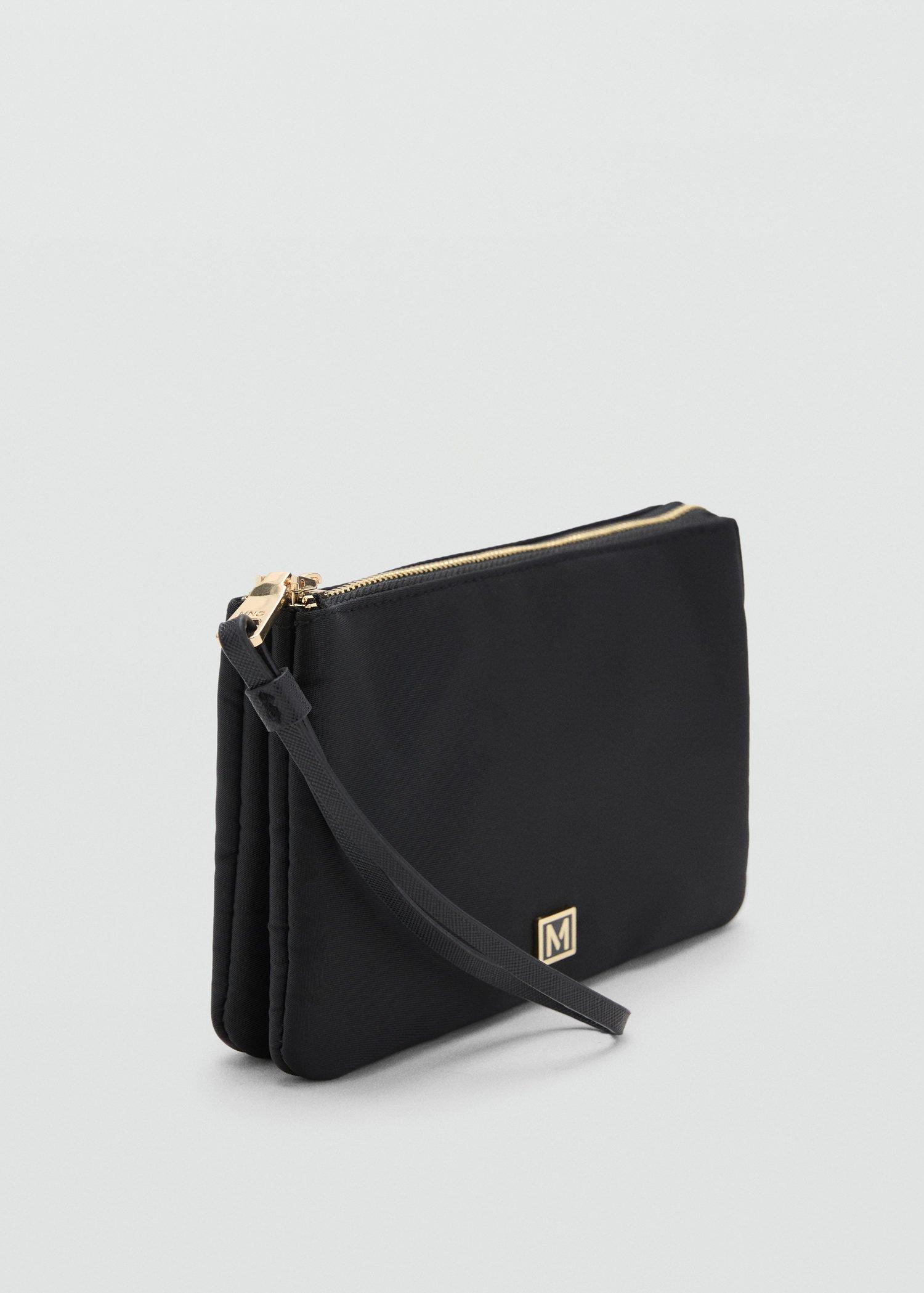 Black Nylon Purse With Zip, 0201_99, large image number 0