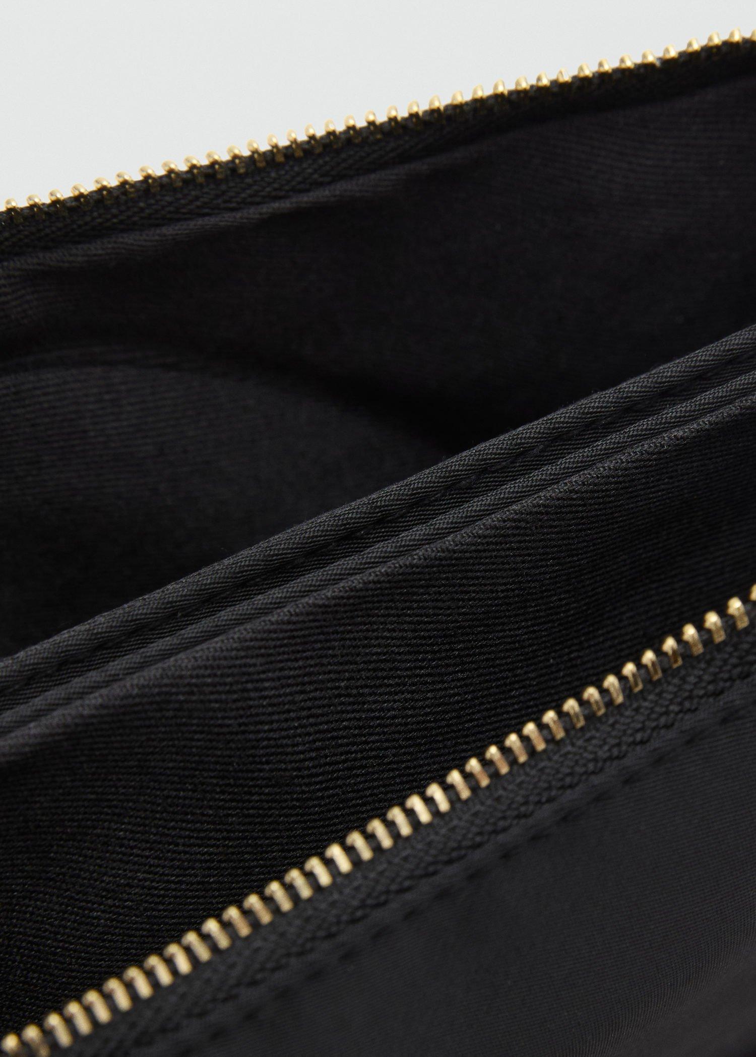 Black Nylon Purse With Zip, 0201_99, large image number 2