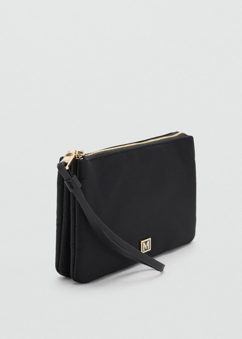 Black Nylon Purse With Zip, 0201_99, large image number 5