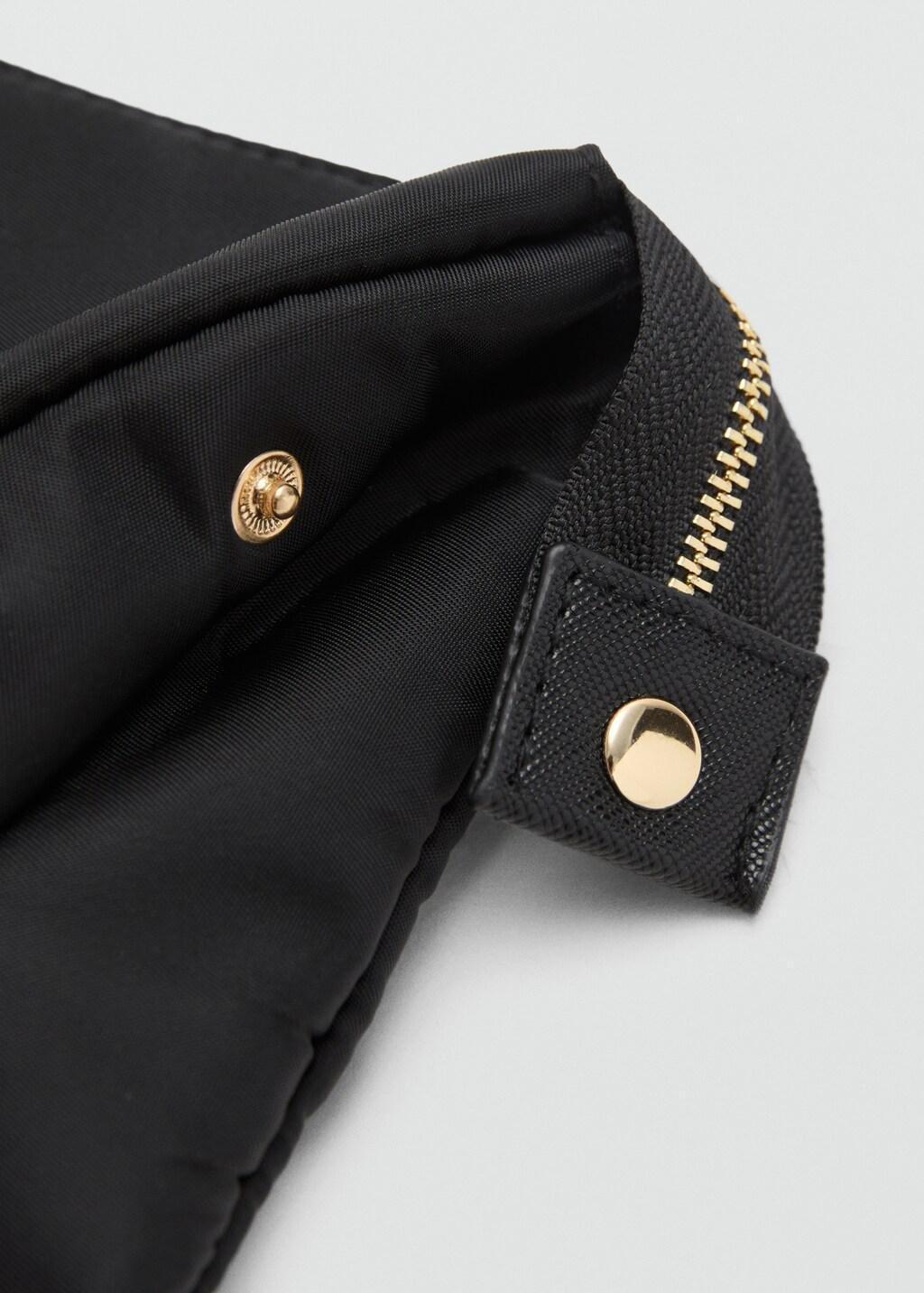 Black Nylon Purse With Zip, 0201_99, large image number 6