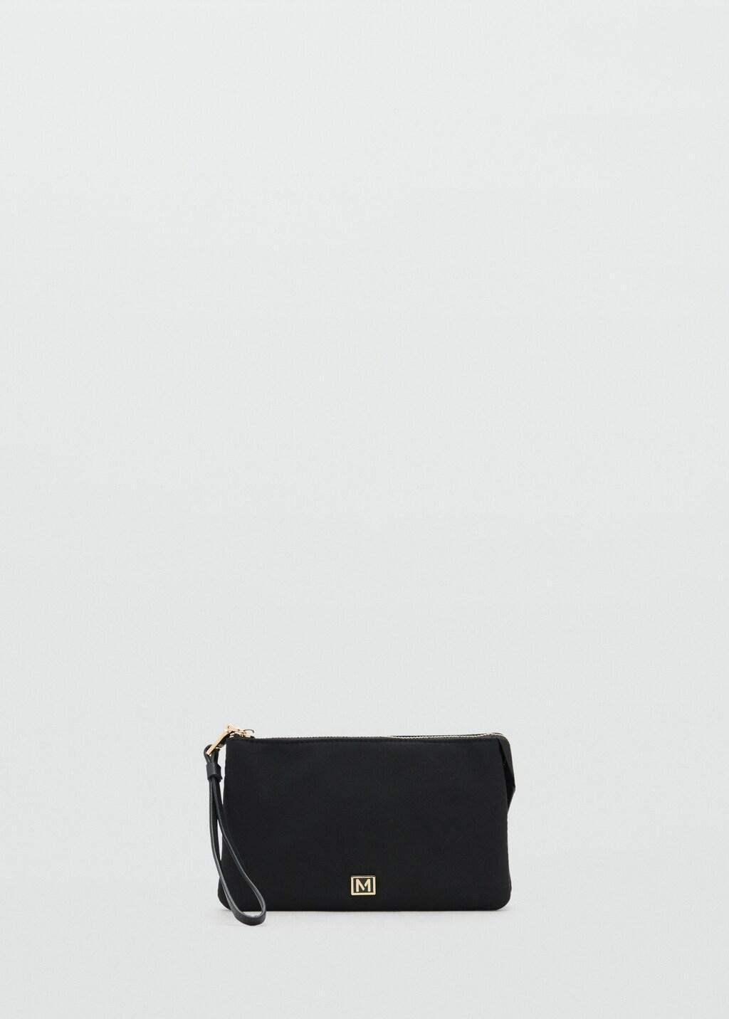 Black Nylon Purse With Zip, 0201_99, large image number 7