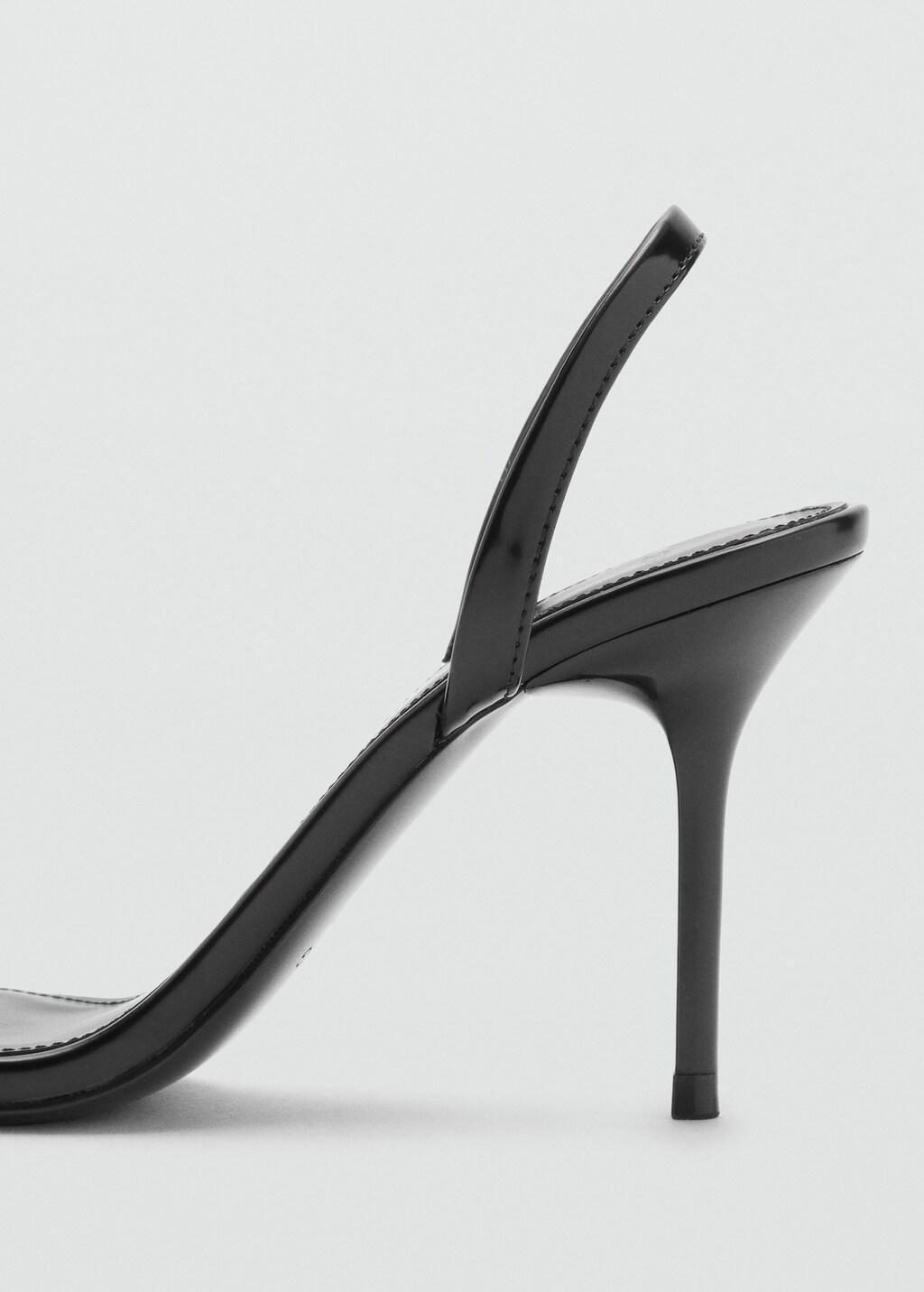 BLACK Stiletto heel sandal with buckle, , large image number 4