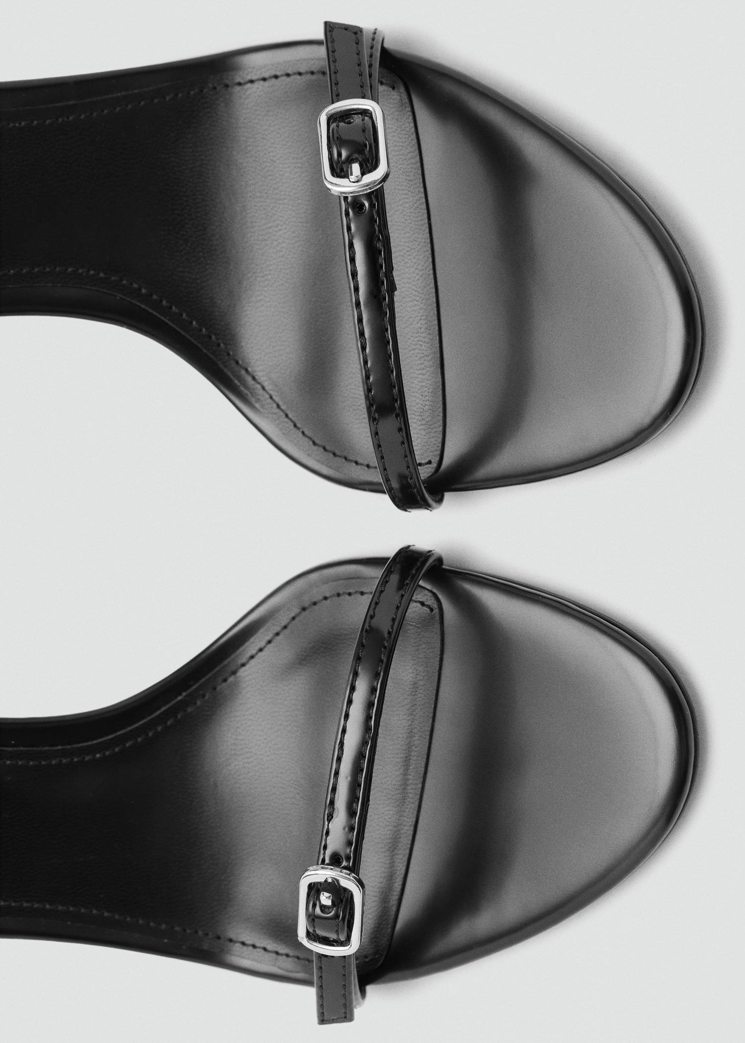 BLACK Stiletto heel sandal with buckle, , large image number 7