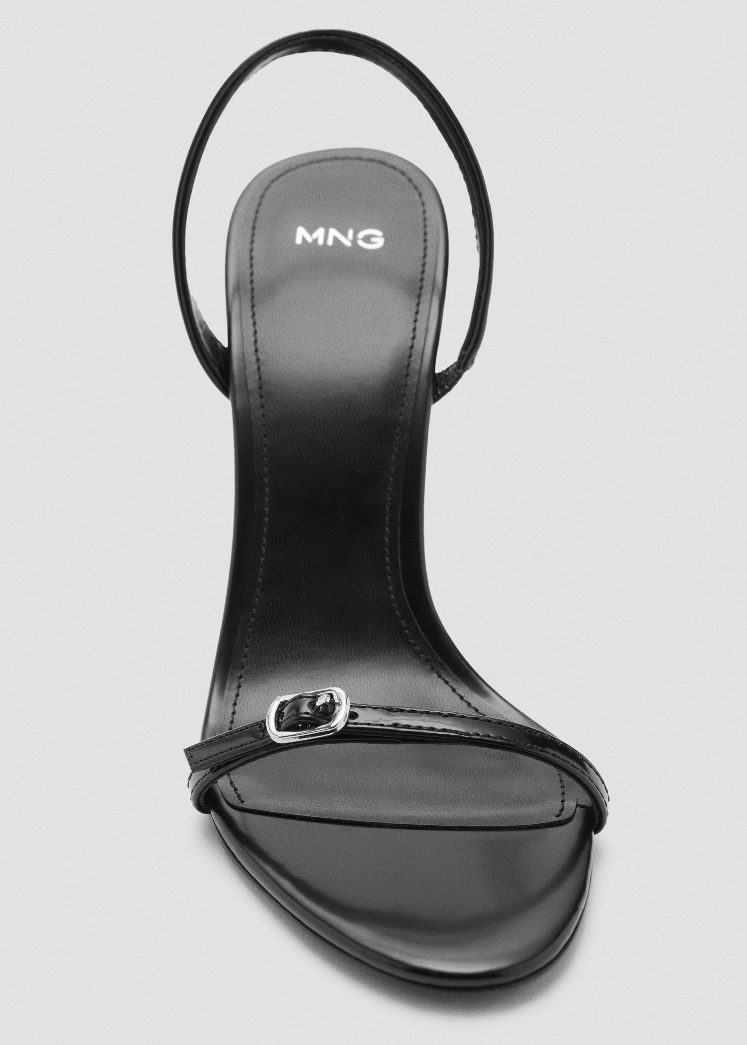 BLACK Stiletto heel sandal with buckle, , large image number 9