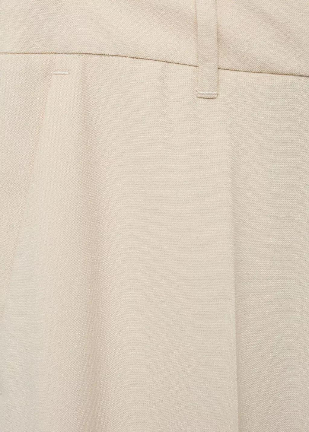 Beige Straight mid-rise trousers, Light Beige, medium