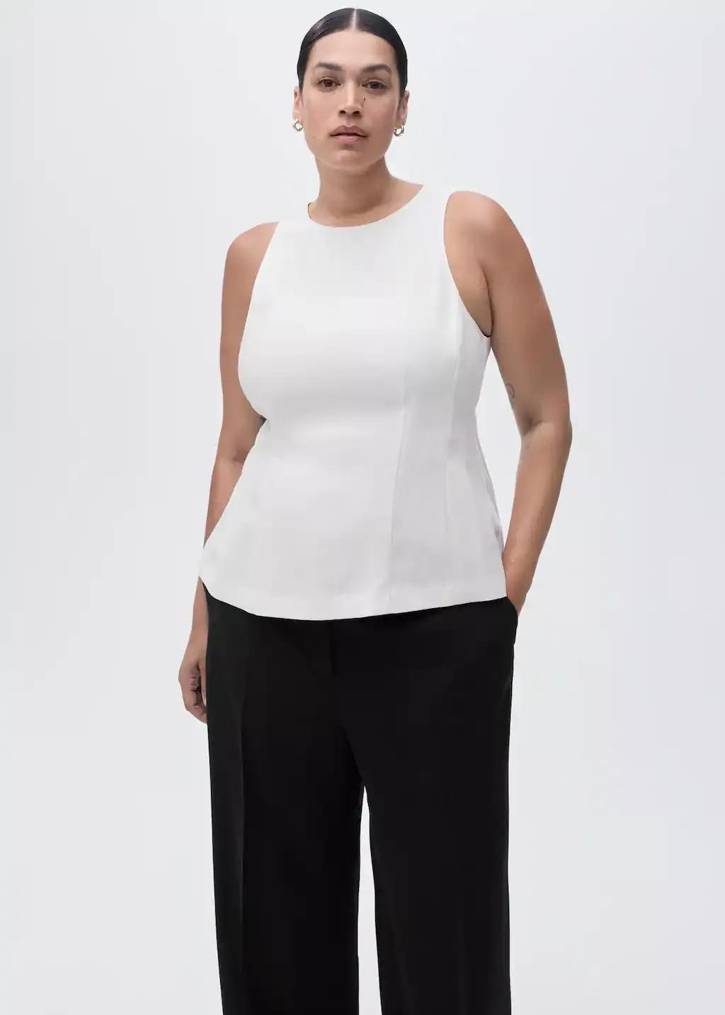 BLACK Straight mid-rise trousers, Black, large image number 2
