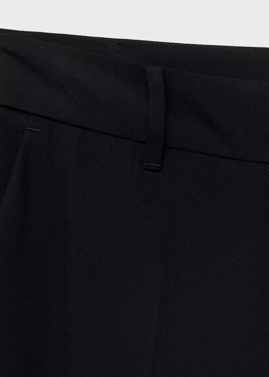 BLACK Straight mid-rise trousers, Black, large image number 3