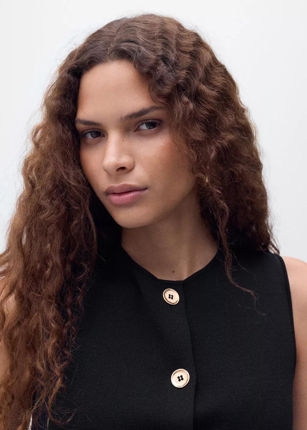 BLACK Fine-knit gilet, 0201_99, large image number 1