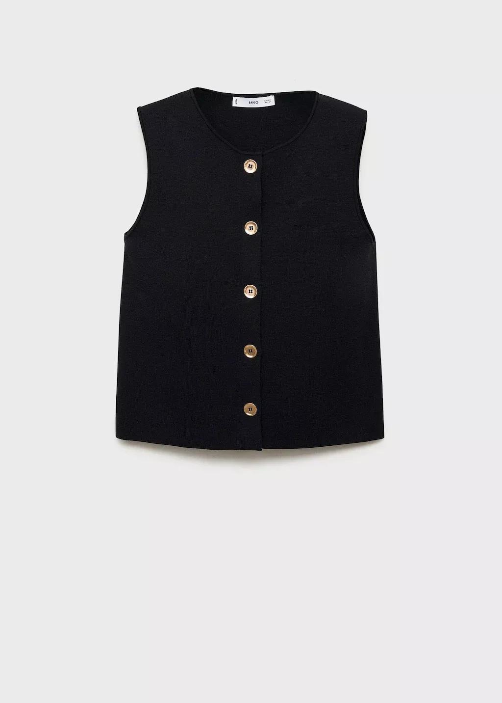 BLACK Fine-knit gilet, 0201_99, large image number 3