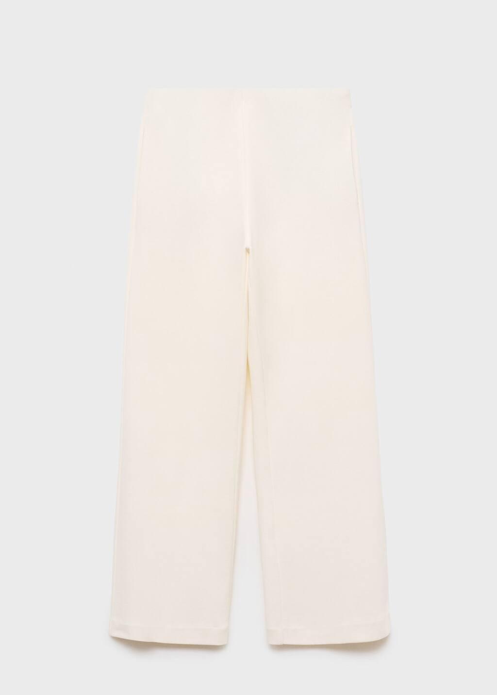 LIGHT BEIGE Straight-fit cotton trousers, 0201_05, large image number 7