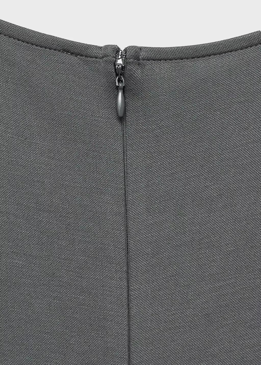 Grey Long Jumpsuit With Knot, , large image number 3