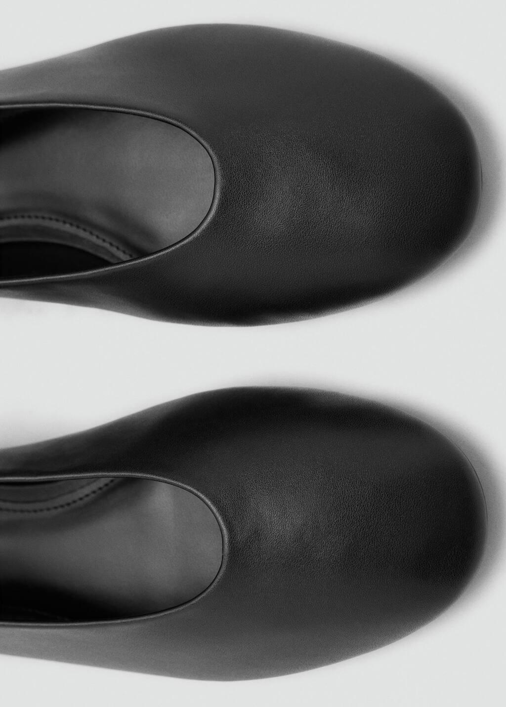 BLACK Ballet flats with eyelet strap, Black, large image number 4