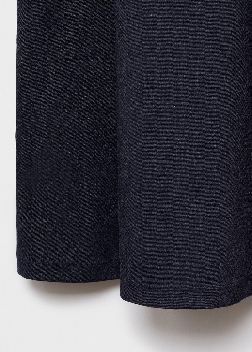 Blue Denim-Effect Dress With Bows, , large image number 9