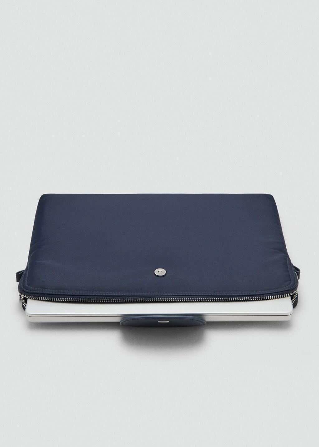 Blue Nylon Laptop Sleeve, Navy, large image number 1