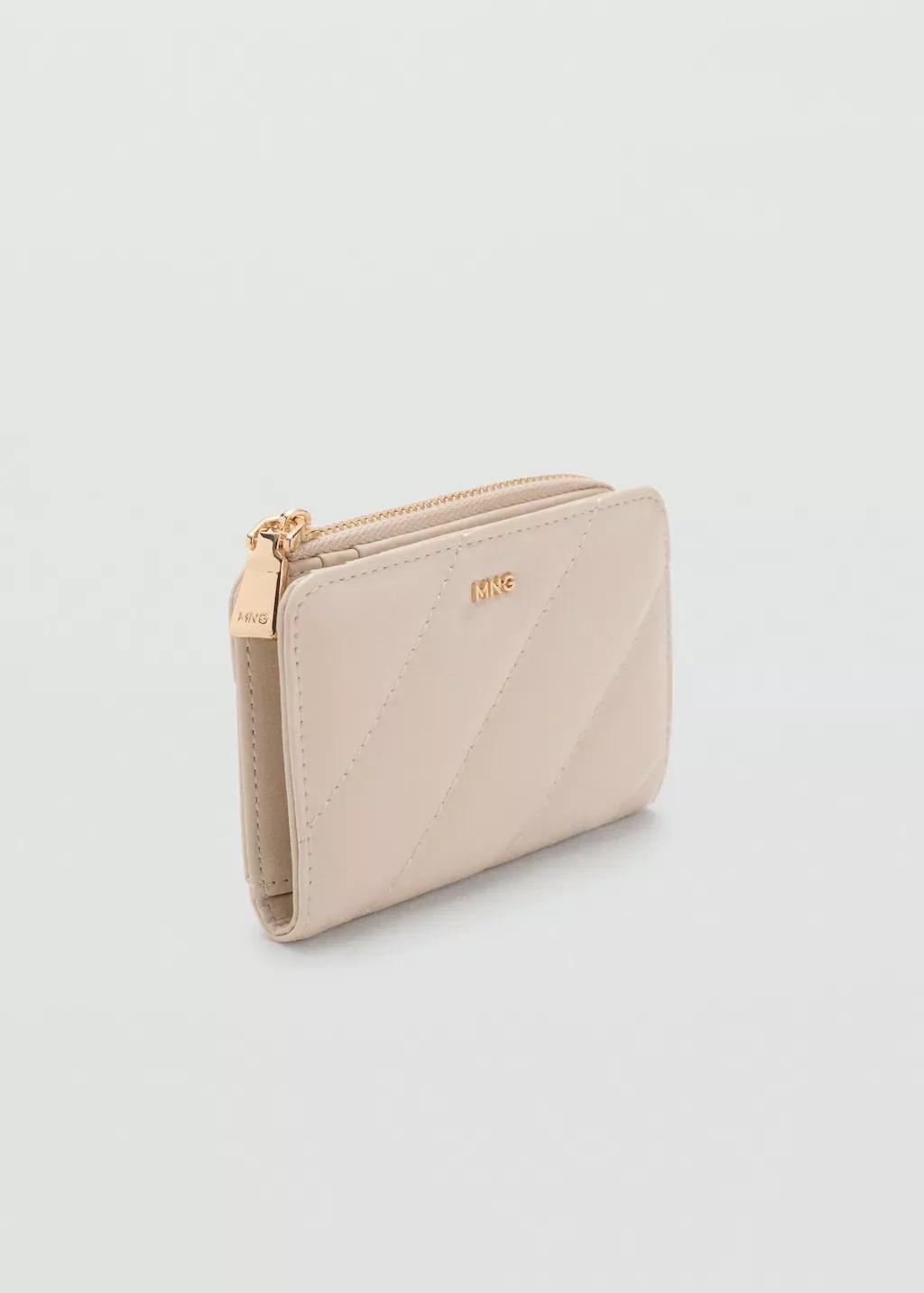 White Small Padded Wallet, Natural White, large image number 0
