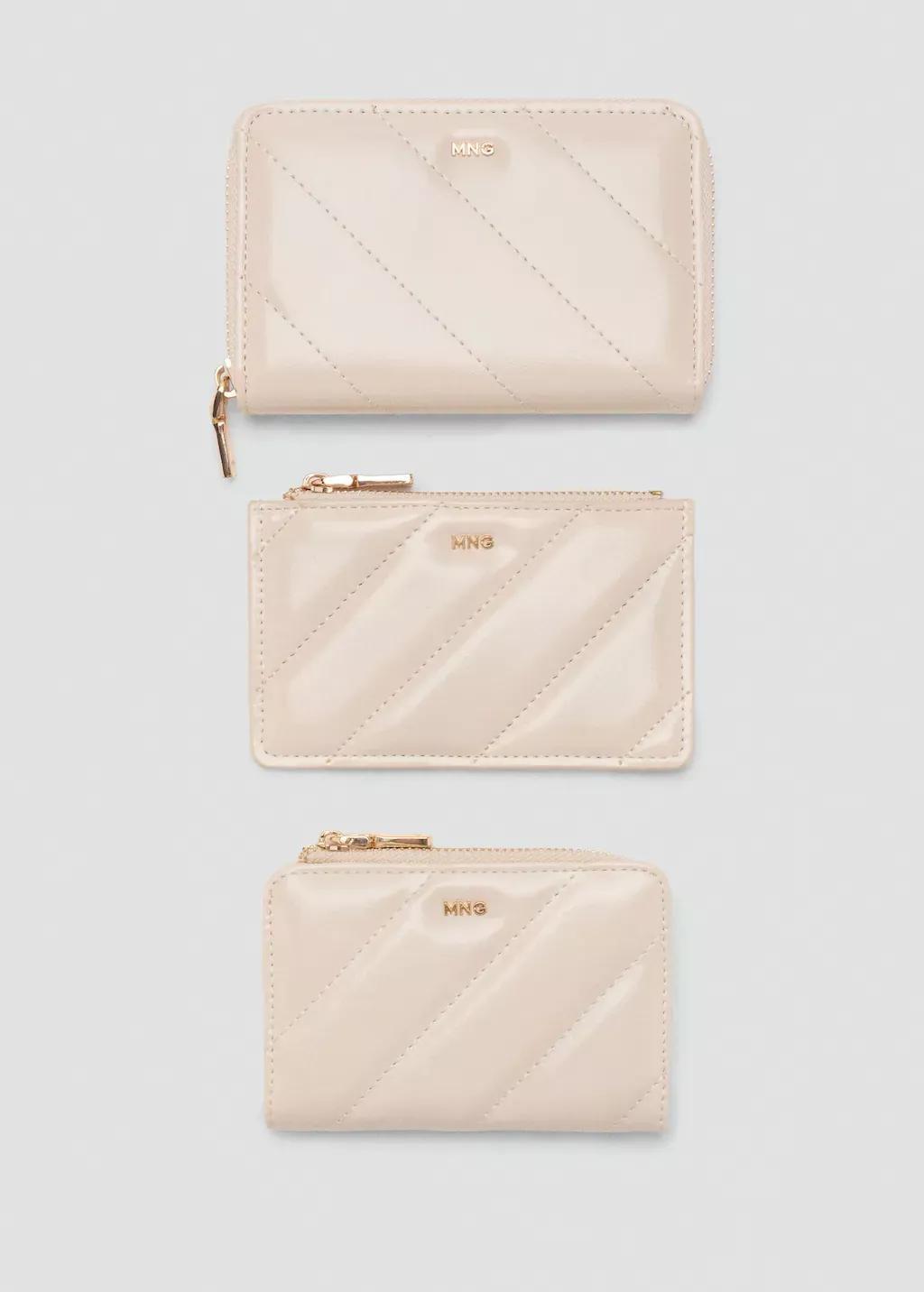 White Small Padded Wallet, Natural White, large image number 2