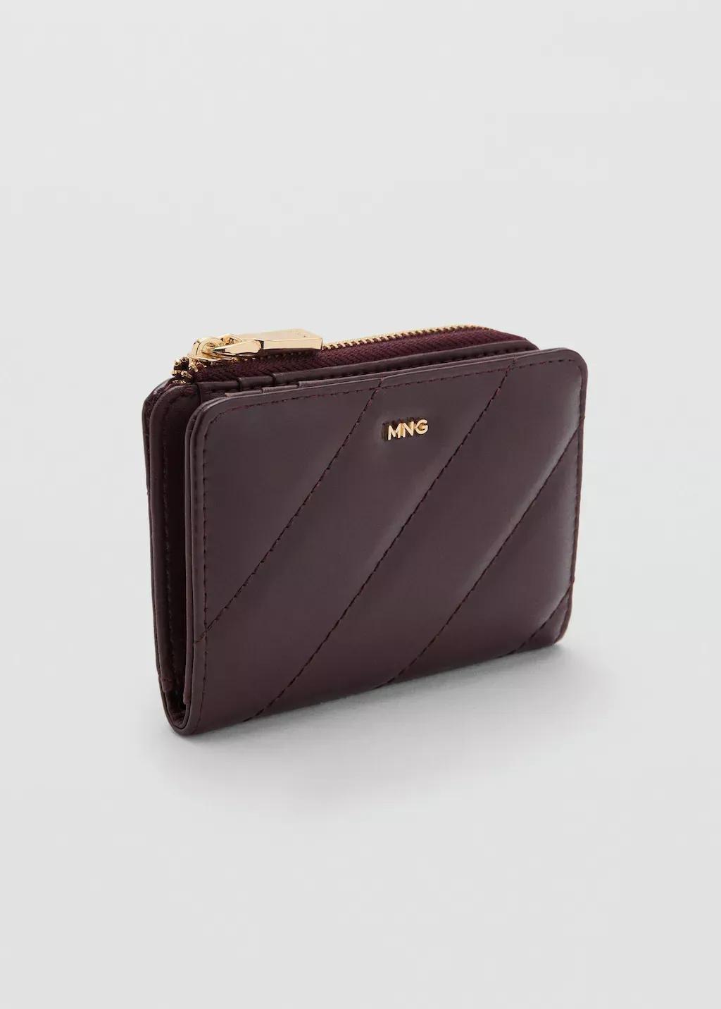 Red Small Padded Wallet, Dark Red, large image number 0