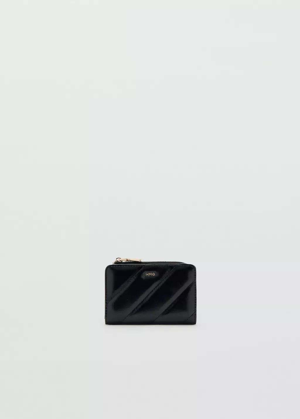 Black Small Padded Wallet, Black, large image number 3