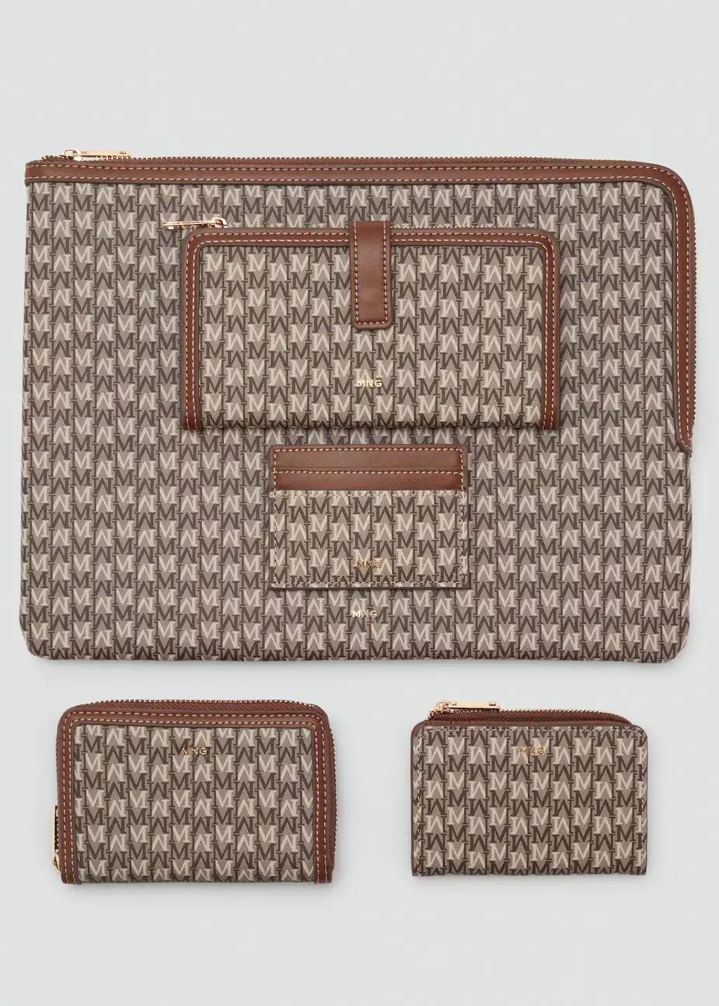 Brown Card Holder With Printed Logo, Medium Brown, large image number 2