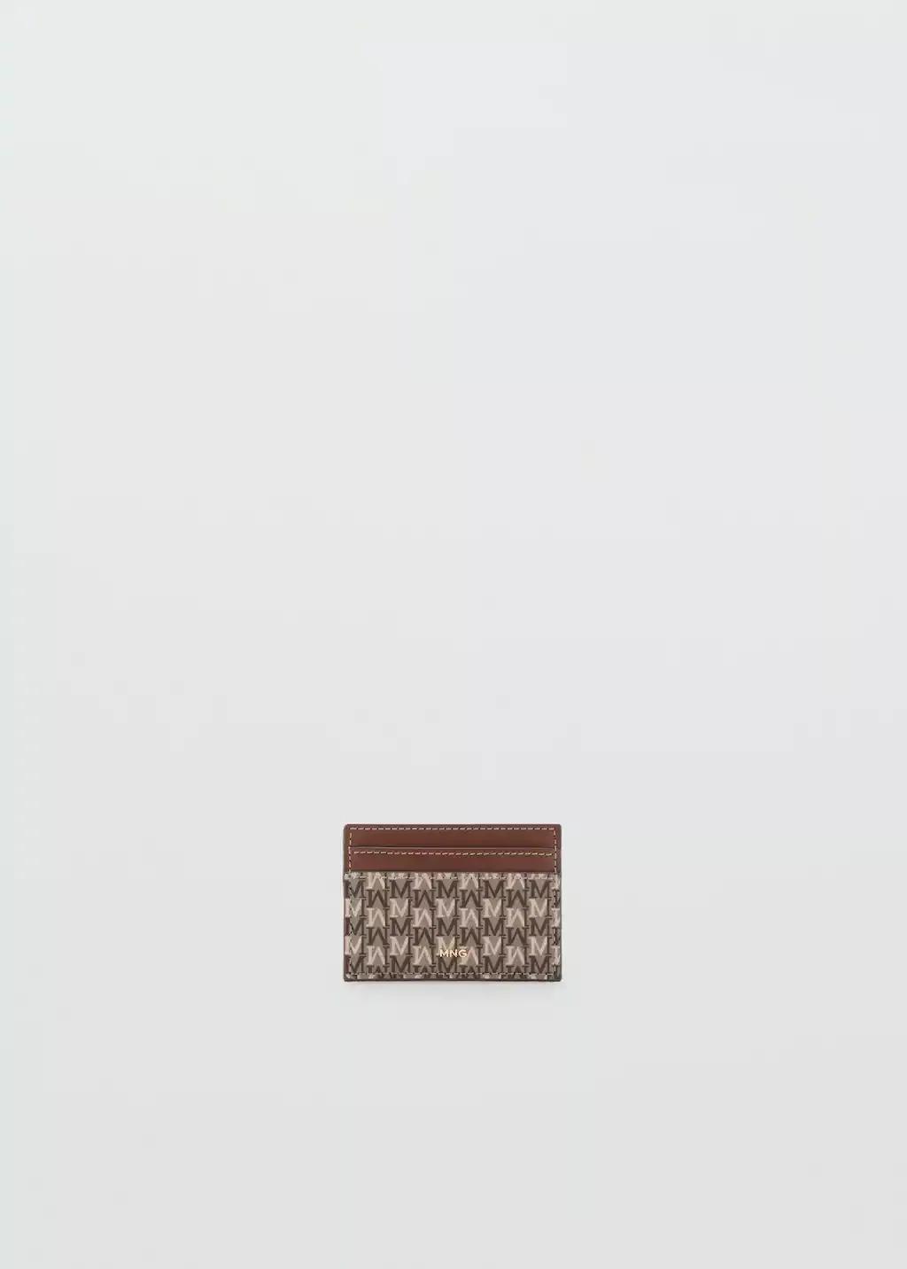 Brown Card Holder With Printed Logo, Medium Brown, large image number 3